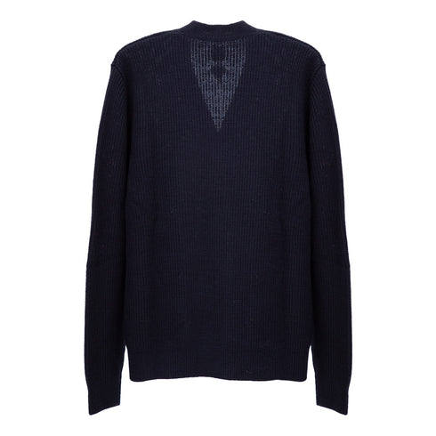 Norse Project sLoki Wool Cotton Rib Cardigan Dark Navy N45-0618